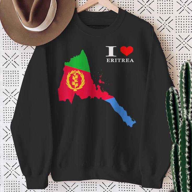 Eritrean Map Flag Sweatshirt Geschenke für alte Frauen