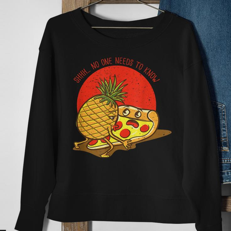 Es Muss Kein Wissen Pizza & Pineapple Hawaii Essen Sweatshirt Geschenke für alte Frauen