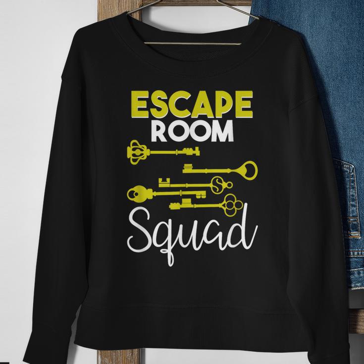 Escape Room Squad Vintage Key Lock Team Crew Sweatshirt Gifts for Old Women