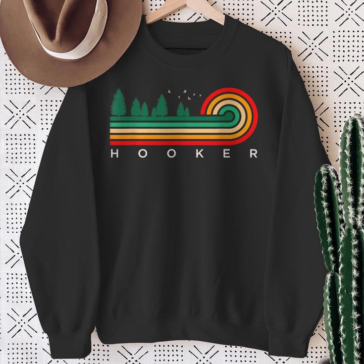 Evergreen Vintage Stripes Hooker Oklahoma Sweatshirt Gifts for Old Women