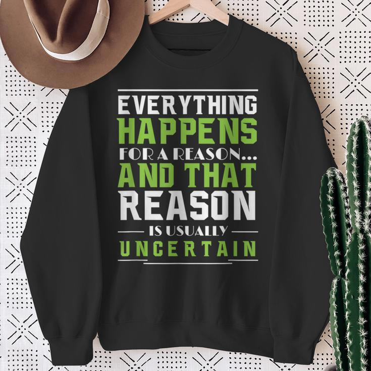 Everything Happens For A Reason Quantum Physics Sweatshirt Gifts for Old Women