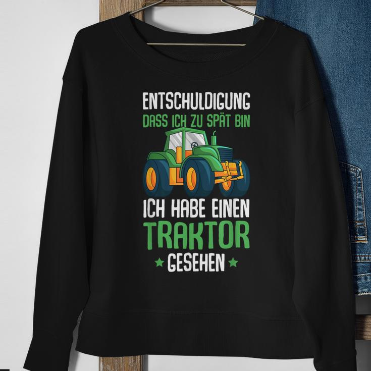 Excuse Das Ich Zu Spät Bin Traktor Trecker Children's Black S Sweatshirt Geschenke für alte Frauen