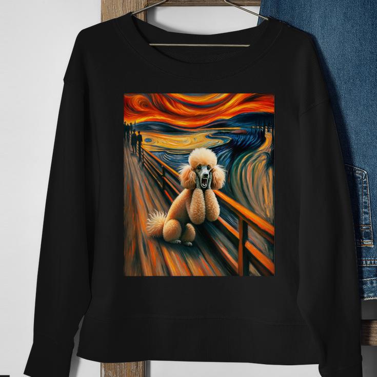 Expressionist Artsy Poodle Dog Artistic Poodle Sweatshirt Gifts for Old Women