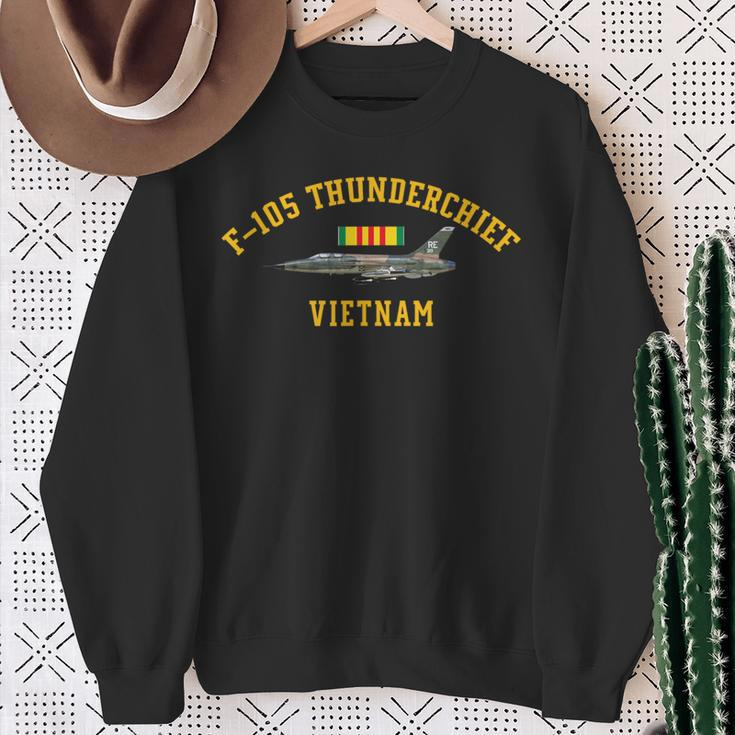 F-105 Thunderchief Vietnam Veteran F-105 Aircraft Christmas Sweatshirt Gifts for Old Women