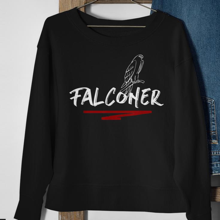 Falconer Falconry Falcons Hunting Bird Of Prey Falconer Sweatshirt Gifts for Old Women