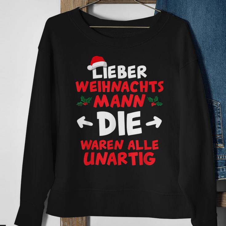 Father Christmas Die Waren Unartig Christmas Black Sweatshirt Geschenke für alte Frauen