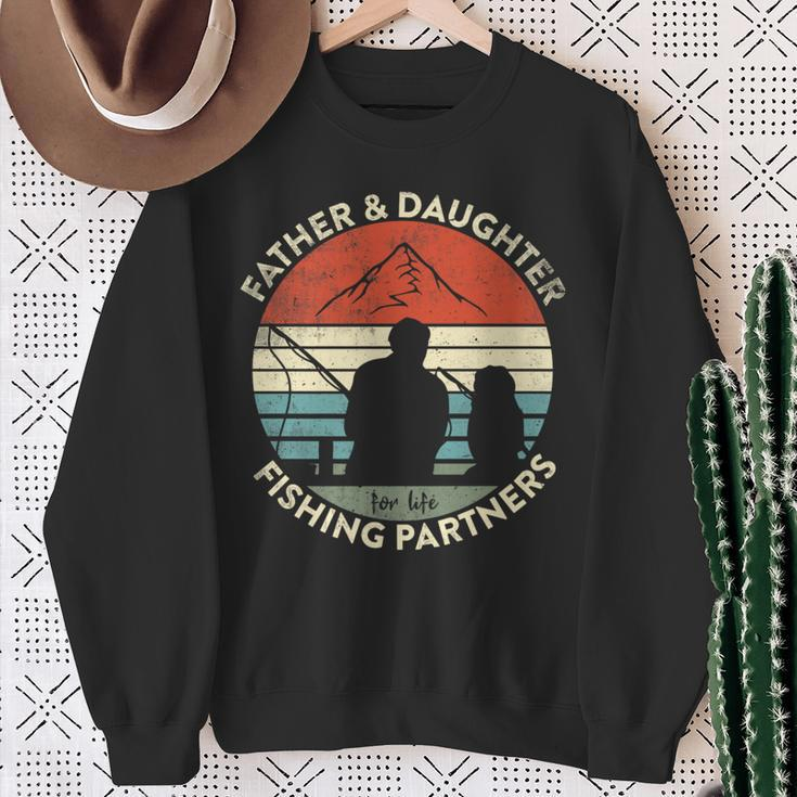 Fathers Day Fishing Dad Fathers Day From Daughter Fishing Sweatshirt Gifts for Old Women