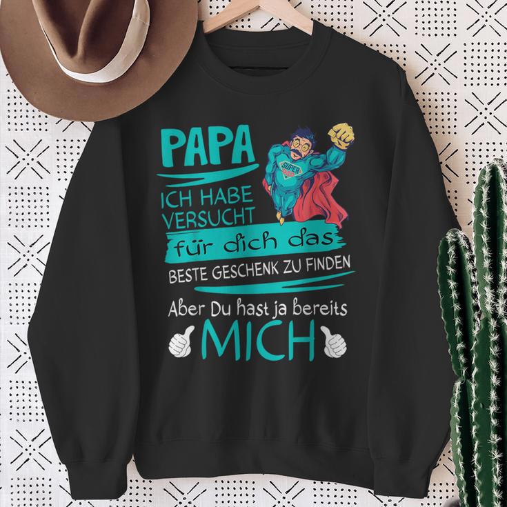 Father's Day Papa Superheroersucht Das Beste Geschenk Father S Sweatshirt Geschenke für alte Frauen