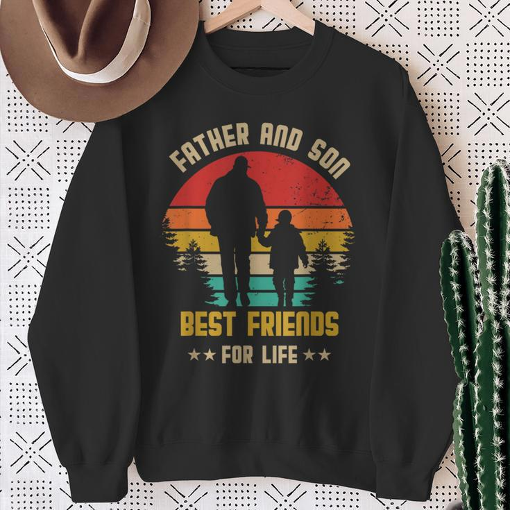 Fathers Day Son Holding Dad Hand Father And Son Matching Sweatshirt Gifts for Old Women
