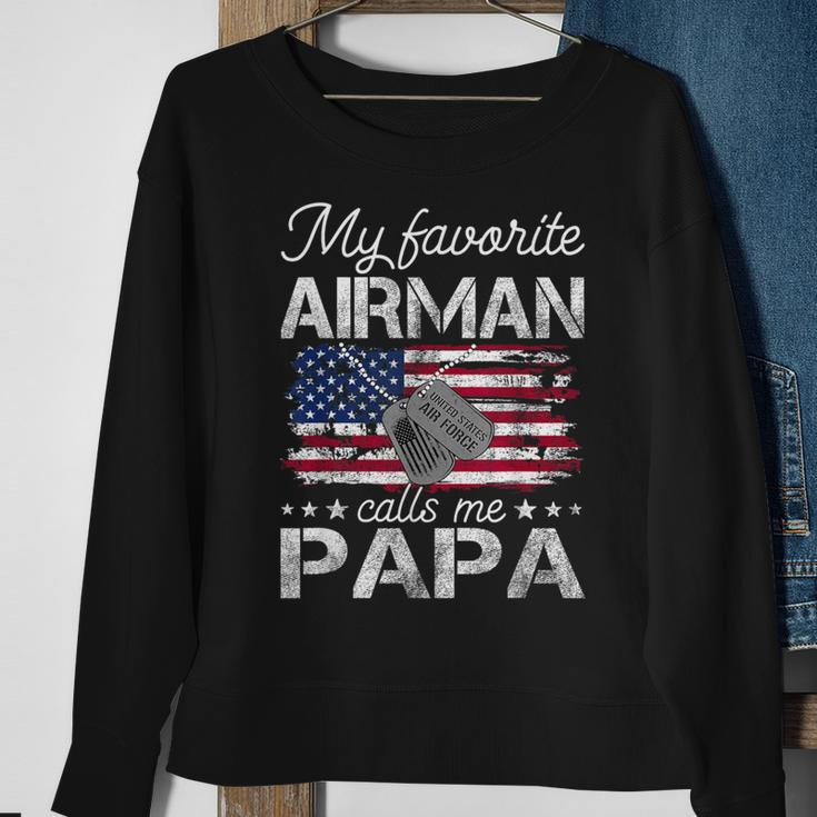 My Favorite Airman Calls Me Papa Proud Us Air Force Papa Sweatshirt Gifts for Old Women