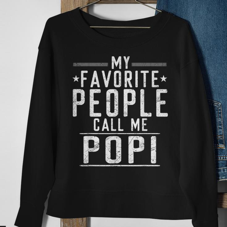My Favorite People Call Me Popi Grandpa Father's Day Sweatshirt Gifts for Old Women
