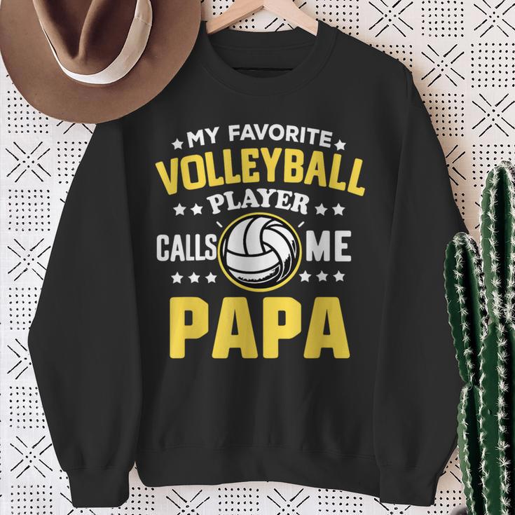 My Favoriteolleyballspieler Calls Me Papa Proud Dad Sweatshirt Geschenke für alte Frauen