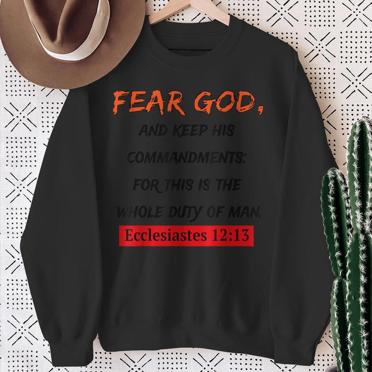 Fear God And Keep His Commandments Apparel Sweatshirt Gifts for Old Women