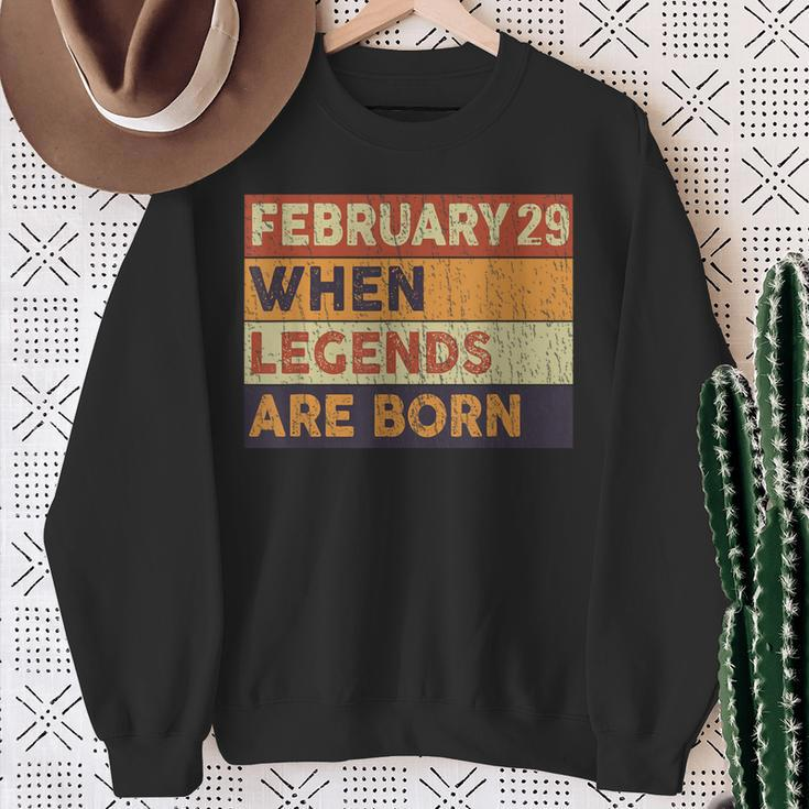 February 29 Birthday When Legend Are Born Birthday Leap Year Sweatshirt Gifts for Old Women