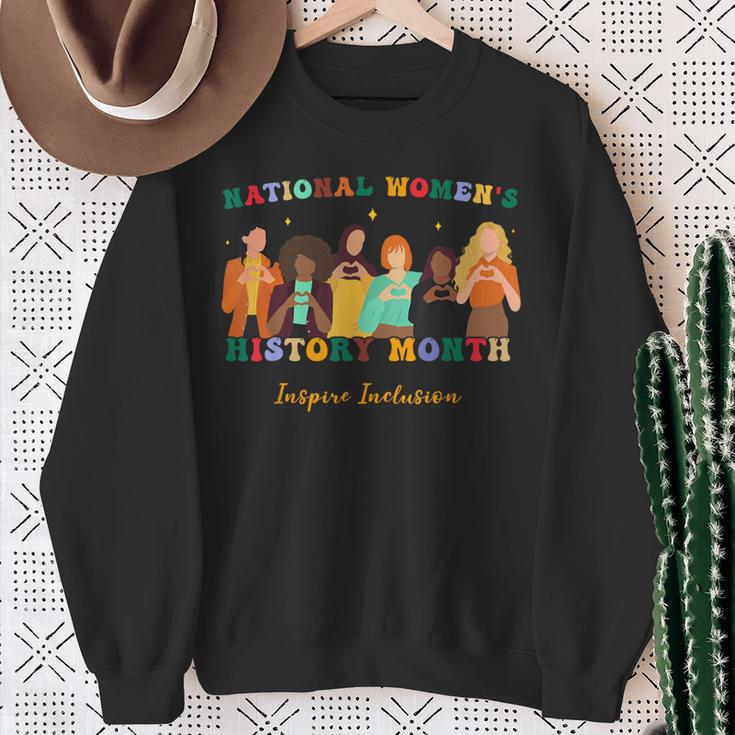 Feminist National Women's History Month Inspire Inclusion Sweatshirt Gifts for Old Women