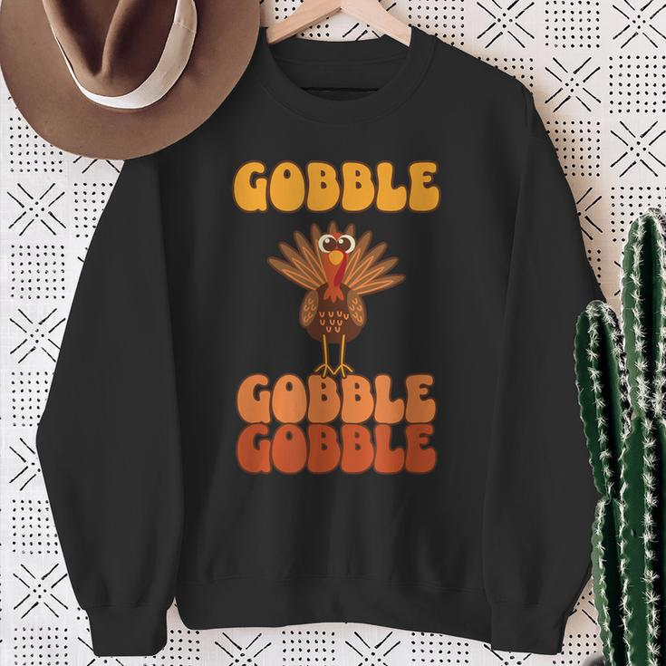 Festliche Feier Zum Erntedankfeston Gobble Gobble Turkey Sweatshirt Geschenke für alte Frauen