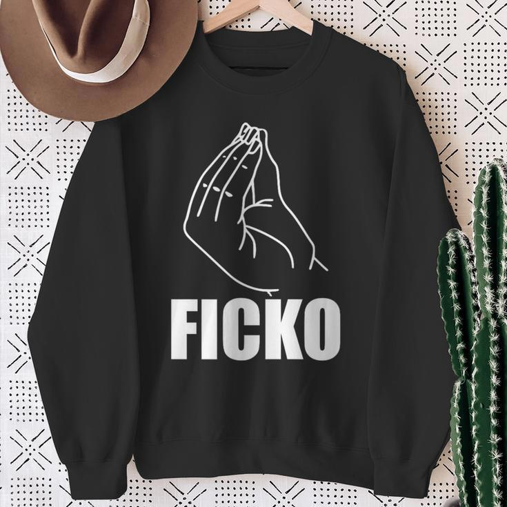 Ficko Italy Hand Sign Fun Geste Sweatshirt Geschenke für alte Frauen