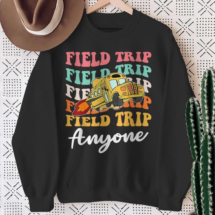 Field Trip Anyone Field Day Teacher Sweatshirt Gifts for Old Women