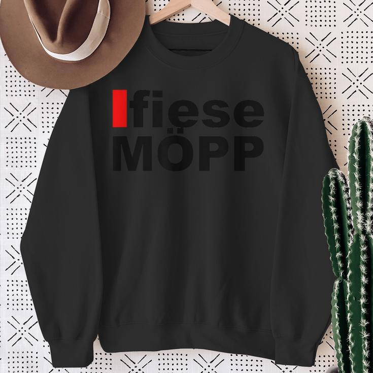 Fiese Möpp With Düsseldorfer Mundart Sweatshirt Geschenke für alte Frauen