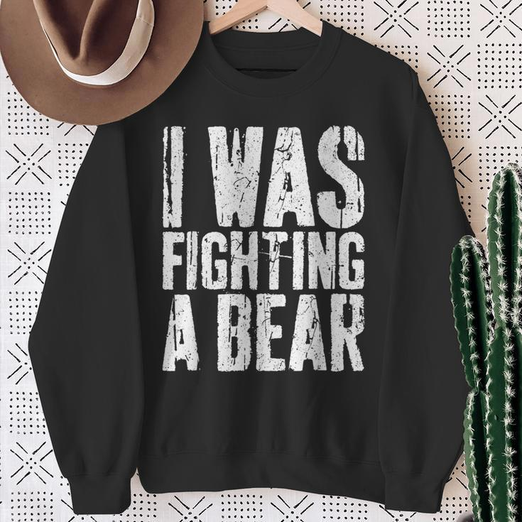 I Was Fighting A Bear Surgery Get Well Sweatshirt Gifts for Old Women