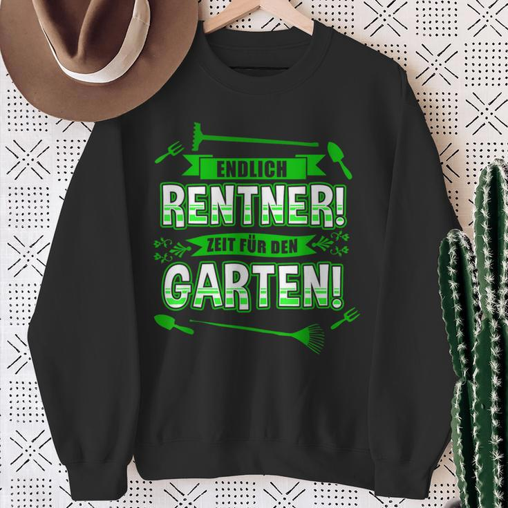 Finally Pensioner Garden Joke Pension Pension Hobby Sweatshirt Geschenke für alte Frauen