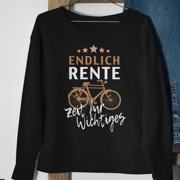 Finally Rente Zeit Für Important Pensioner Bike Black Sweatshirt Geschenke für alte Frauen