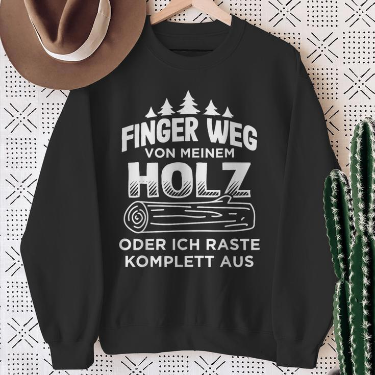 Finger Wegon Mein Holz Forstwirt Lumberjack Sweatshirt Geschenke für alte Frauen