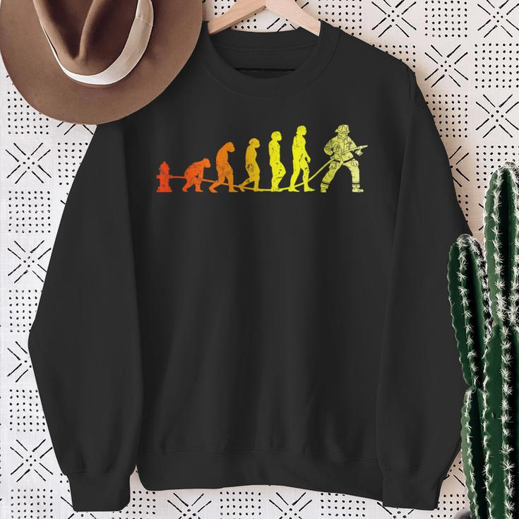 Fire Brigade Evolution Cool Vintage Fireman Sweatshirt Geschenke für alte Frauen