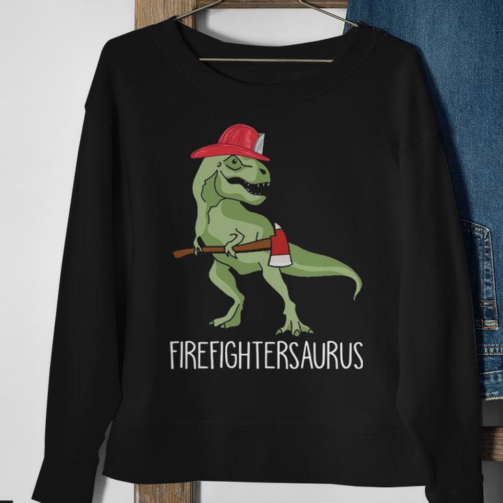 Firefighter Saurus Sweatshirt Gifts for Old Women