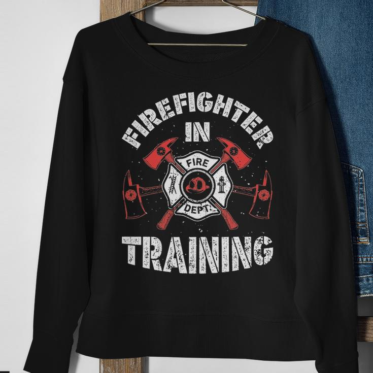 Firefighter In Training Fireman Firemen Sweatshirt Gifts for Old Women