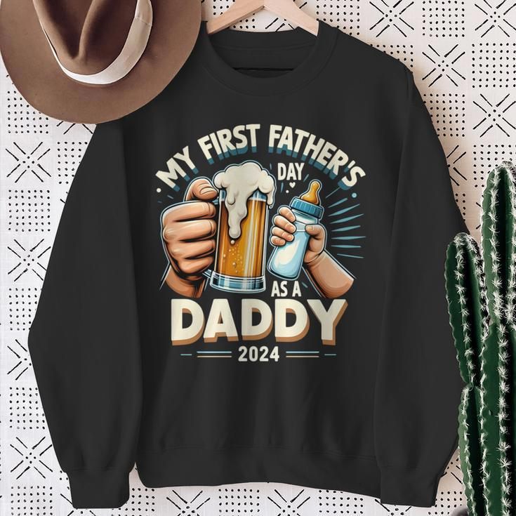 My First Father's Day As A Daddy Black Dad Black Father Sweatshirt Gifts for Old Women