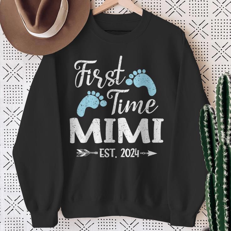 First Time Mimi Est 2024 Sweatshirt Gifts for Old Women