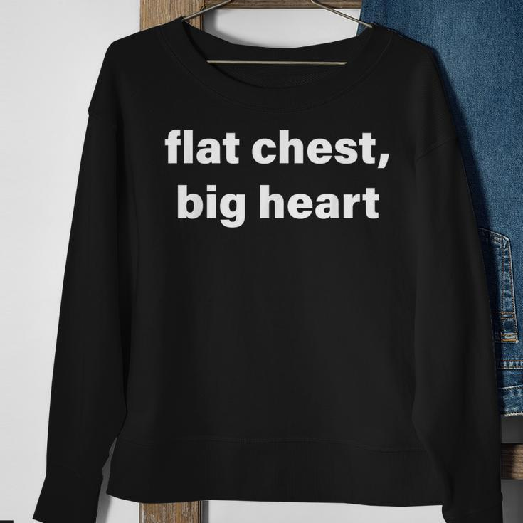 Flat Chest Big Heart Sweatshirt Gifts for Old Women