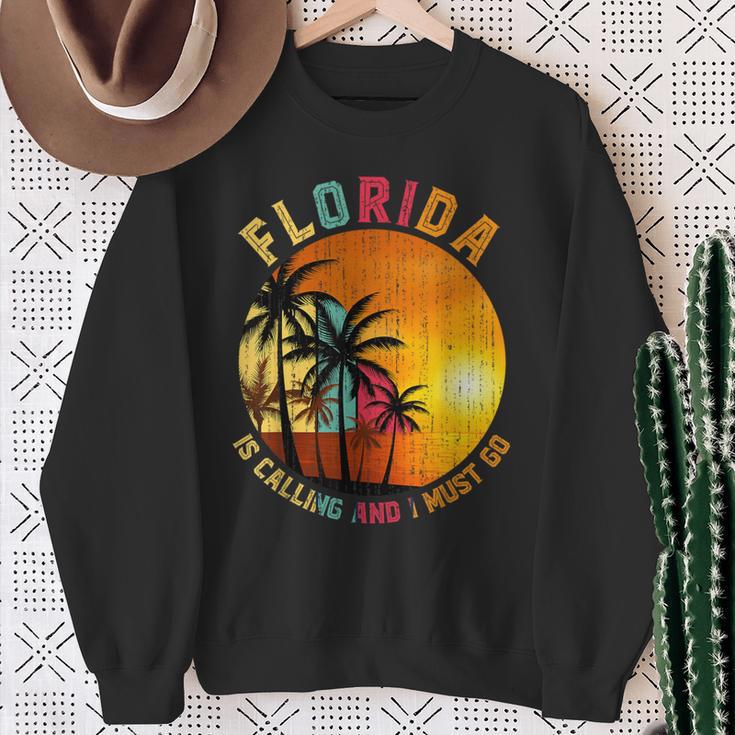 Florida Ruft Mich Und Ich Muss Gehen Summer Holiday Florida Sweatshirt Geschenke für alte Frauen