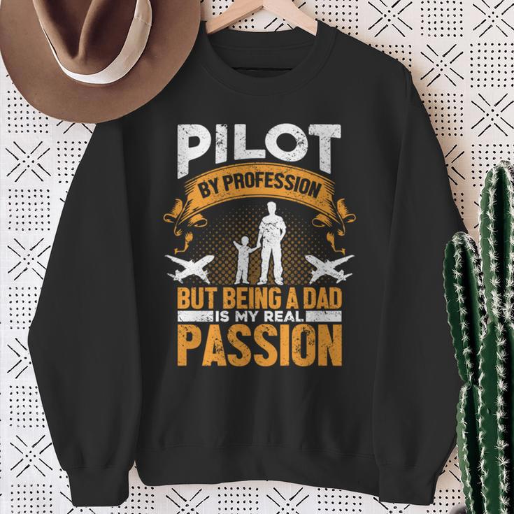 Flugzeug Pilot Kapitän Papaater Luftfahrt Piloten Flieger Sweatshirt Geschenke für alte Frauen