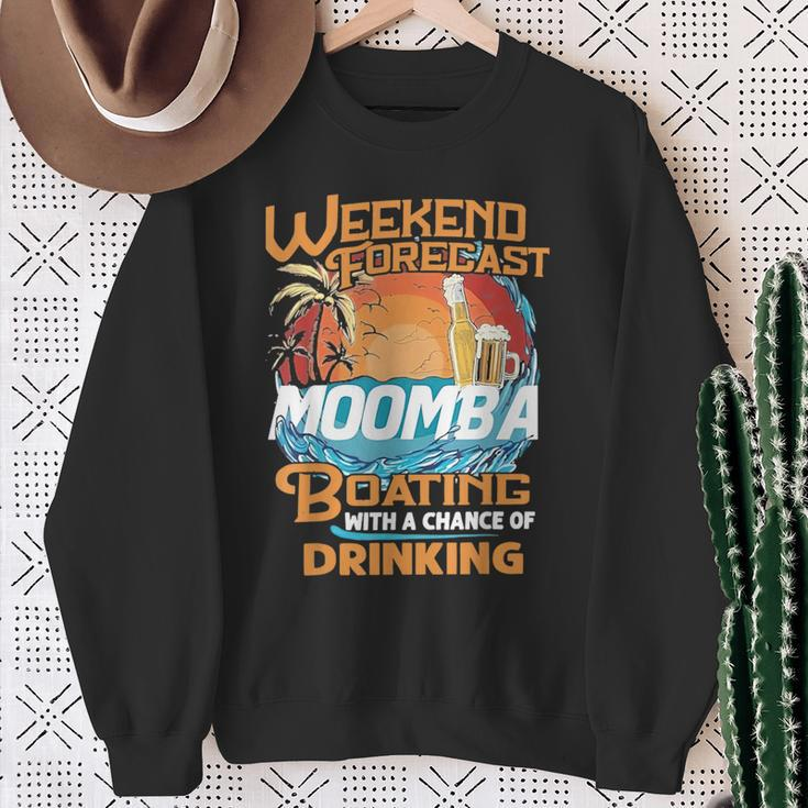 Weekend Forecast Century Boats Boating With A Chance Sweatshirt Gifts for Old Women