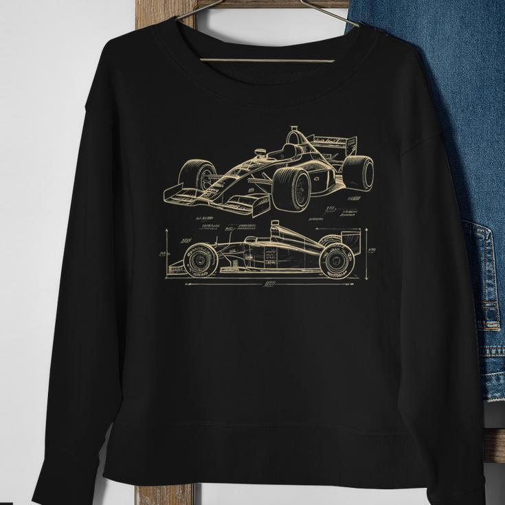 Formula Racing Car Silhouette Mechanic Car Guys Sweatshirt Gifts for Old Women