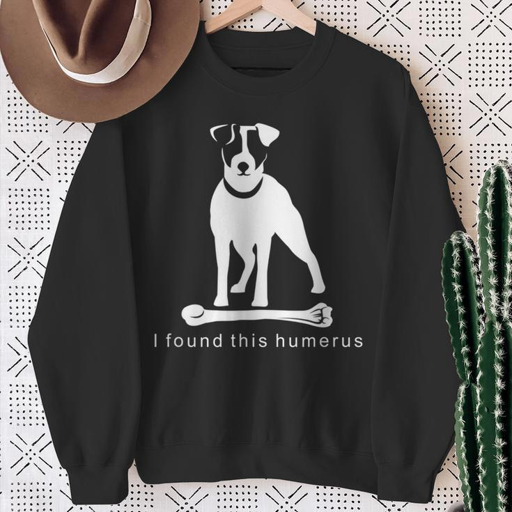 I Found This Humerus Jrt Jack Russell Terrier Dog Sweatshirt Gifts for Old Women