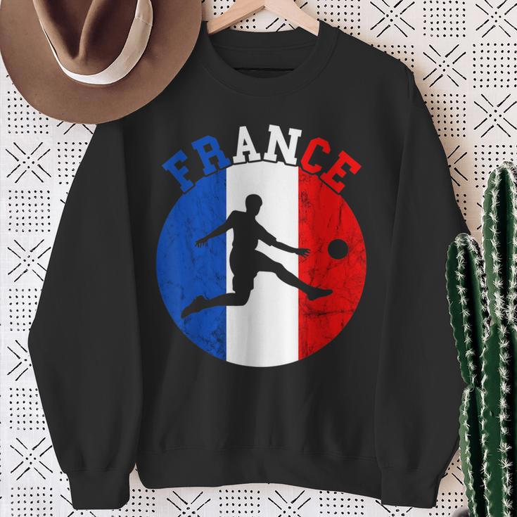 Frankreich Flagge Französisch Fußball Team French Roots French Pride Sweatshirt Geschenke für alte Frauen