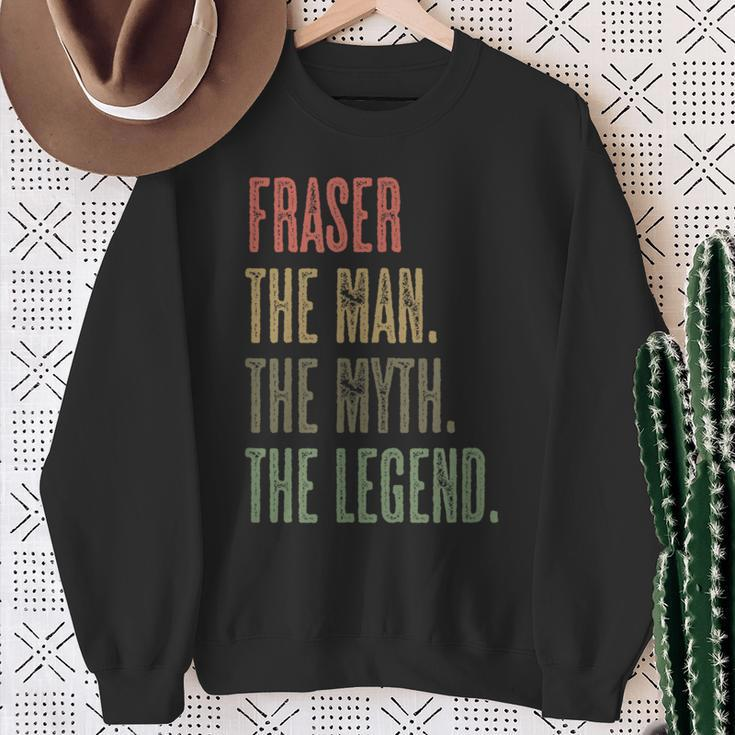 Fraser The Man The Myth The Legend Boys Name Sweatshirt Gifts for Old Women