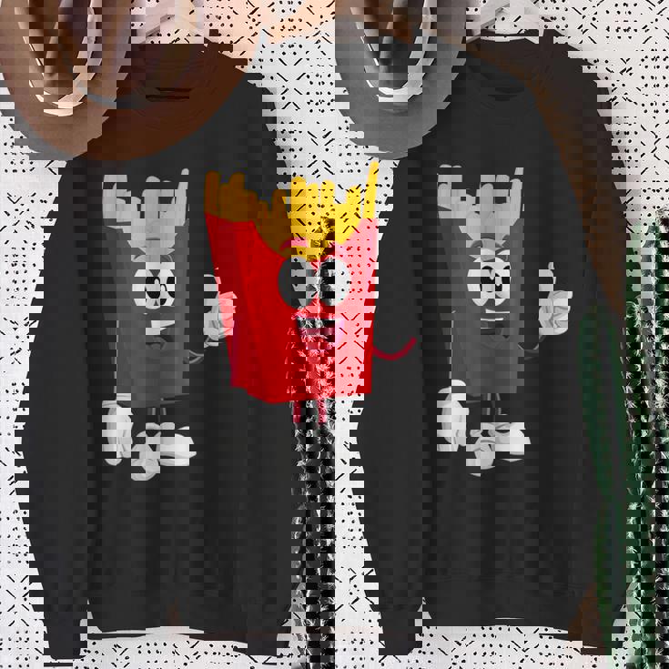 French Fries Ketchup Fast Food Lover Fancy Dress Costume Sweatshirt Gifts for Old Women