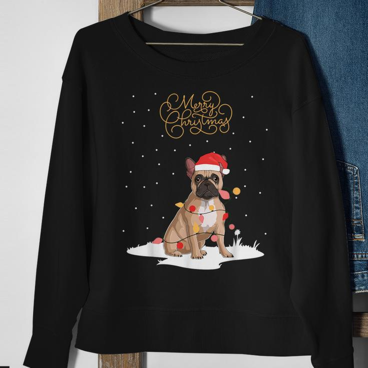 Frenchie Santa Xmas Merry Christmas French Bulldog Sweatshirt Gifts for Old Women