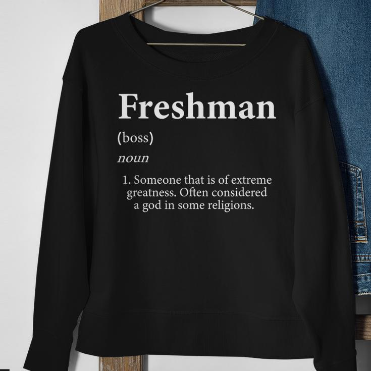 Freshmen Definition High School Costume For Freshman Sweatshirt Gifts for Old Women