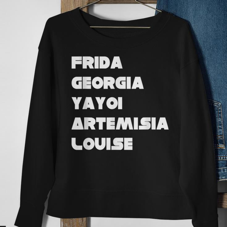 Frida Georgia Yayoi Artemisia Louise Artist Movement Sweatshirt Gifts for Old Women