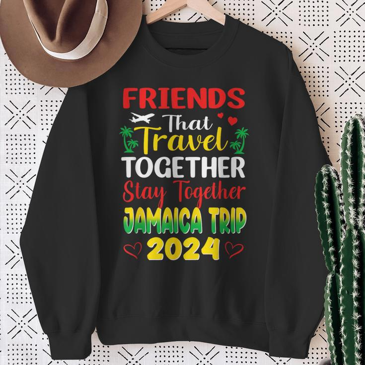 Friends That Travel Together Jamaica Trip Caribbean 2024 Sweatshirt Gifts for Old Women