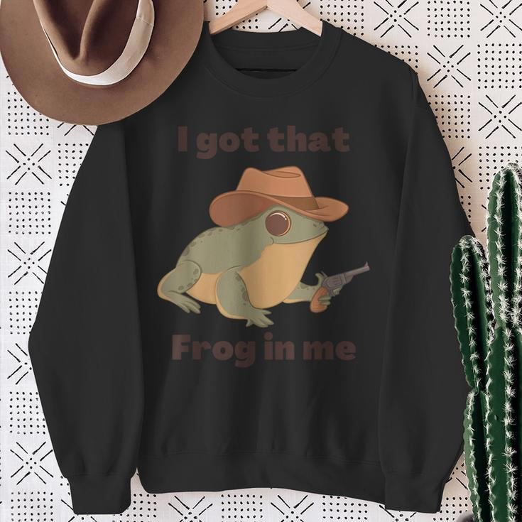 I Got That Frog In Me Apparel Sweatshirt Gifts for Old Women