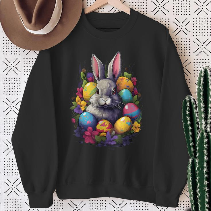 Frühling Ostern Karnickel Süßes Kaninchen Osterhase Motive Sweatshirt Geschenke für alte Frauen