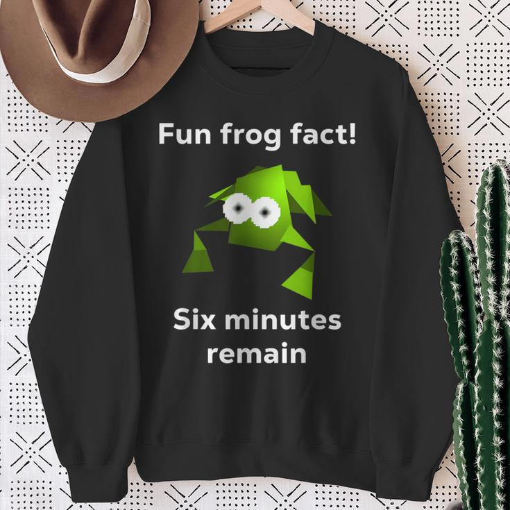 Fun Frog Fact Six Minutes Remain Cursed Frog Sweatshirt Gifts for Old Women