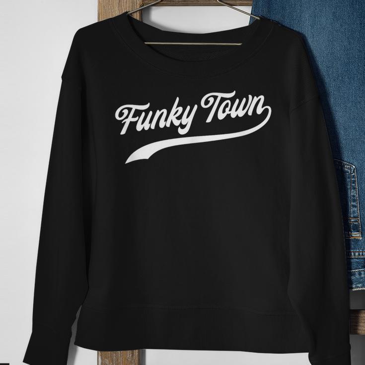 Funky Town Fort Worth Tx Baseball Style Sweatshirt Gifts for Old Women