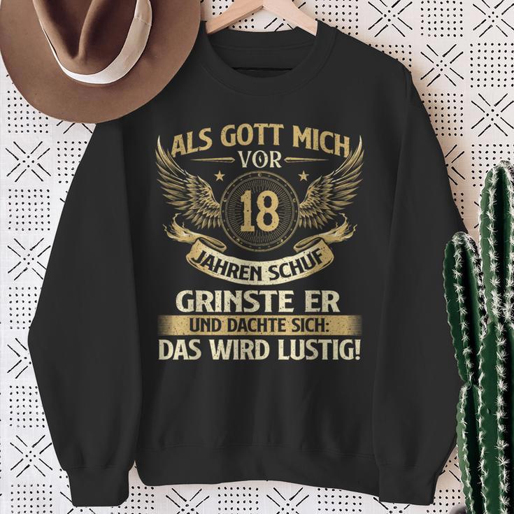 Als Gott Mich Vor 18 Jahren Schuf Birthday Sweatshirt Geschenke für alte Frauen